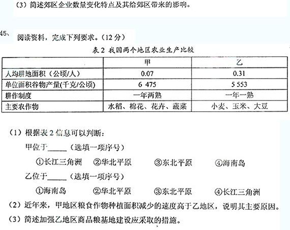 成考高起点真题