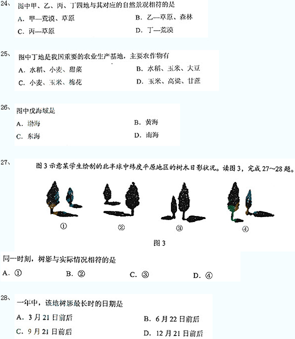 成考高起点真题