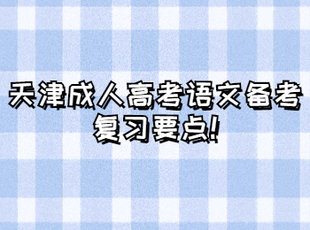 天津成人高考语文备考复习要点