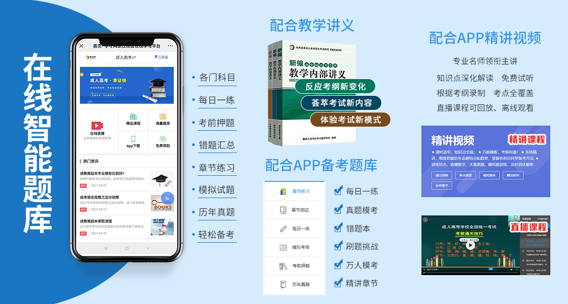 天津成人高考考前复习资料！