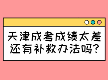 天津成考成绩太差还有补救办法吗