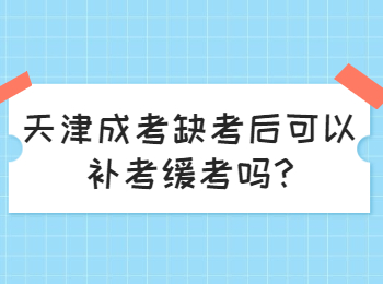 天津成考缺考后可以补考缓考吗