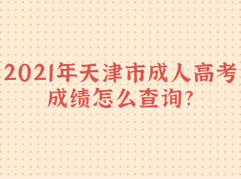 2021年天津市成人高考成绩怎么查询