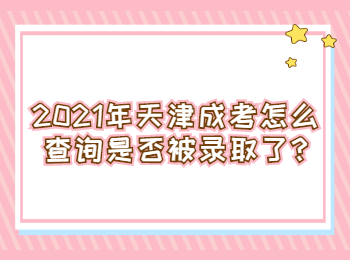 天津滨海新区成考怎么查询是否被录取了