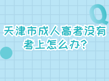 天津市成人高考没有考上怎么办