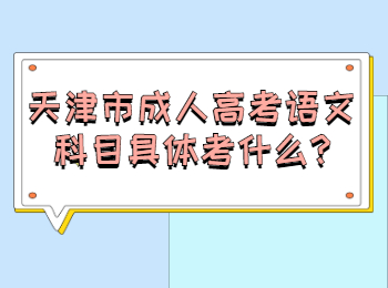 天津市成人高考语文科目具体考什么