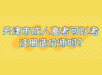 天津市成人高考可以考注册造价师吗