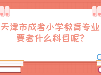 天津市成考小学教育专业要考什么科目呢