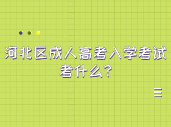 河北区成人高考入学考试考什么