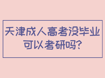 天津成人高考没毕业可以考研吗