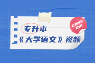 2022年天津成考专升本《大学语文》通关视频